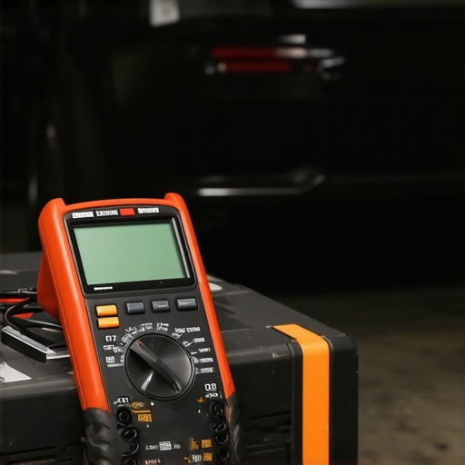 Professional Diagnostic Tools for DIY Car Repair A multimeter and OBD-II scanner used for vehicle diagnostics and maintenance.