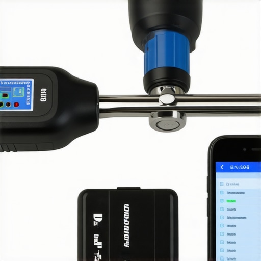 Professional Diagnostic Tools for Home Mechanics A split-beam torque wrench and OBDII diagnostic scanner used for professional-grade auto repair.