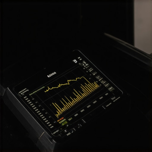 Professional Engine Diagnostics Data A diagnostic tablet showing live engine data and waveforms for professional vehicle troubleshooting.