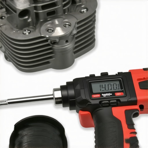 High-tech induction heater and digital torque wrench on a workbench