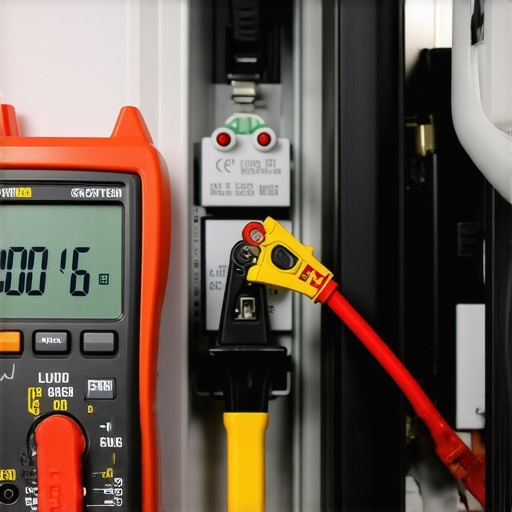 Professional Multimeter Diagnostic Testing Using a digital multimeter to diagnose electrical issues in a vehicle engine bay.