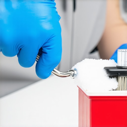 Scrubbing battery terminal corrosion A person cleaning a car battery terminal with a wire brush and baking soda solution.
