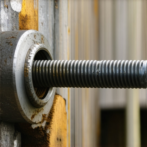 Close up of a broken bolt extractor stuck inside a seized engine bolt