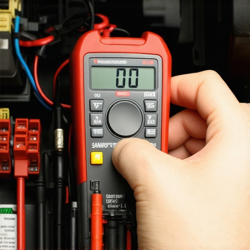 Testing Car Electrical Systems with a Multimeter A mechanic using a digital multimeter to check for electrical shorts in a vehicle's fuse box.