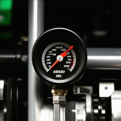 Mechanical fuel pressure gauge hooked up to an engine fuel rail for diagnostics