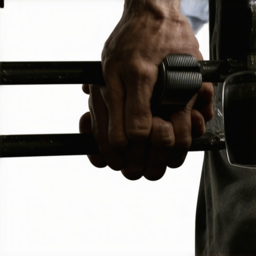 A mechanic performing a suspension check using a pry bar on a car's ball joint.