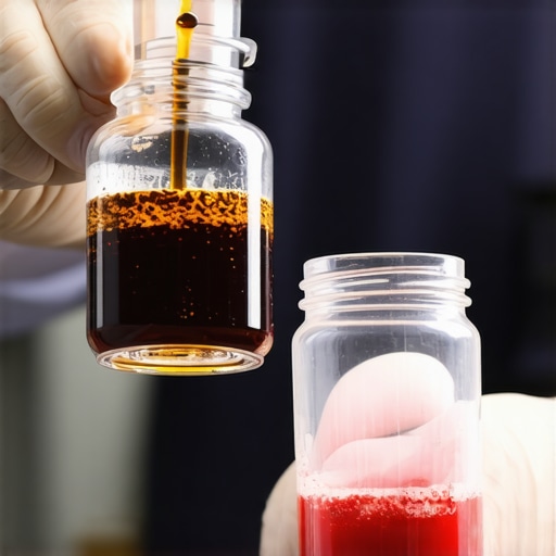 Comparing dirty burnt transmission fluid vs clean red fluid to diagnose shifting issues.