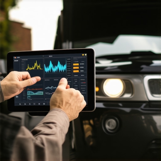 Using Professional Diagnostic Scanners for Advanced Repairs Mechanic using bidirectional scan tool for vehicle diagnostics.