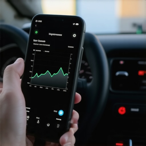 Using a Bluetooth OBD-II Scanner for Live Car Data Smartphone displaying live engine diagnostic data via Bluetooth scanner.