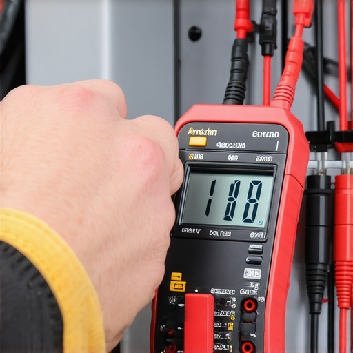Using a Multimeter for Vehicle Diagnostics A mechanic using a digital multimeter to check car electrical systems for voltage drops.