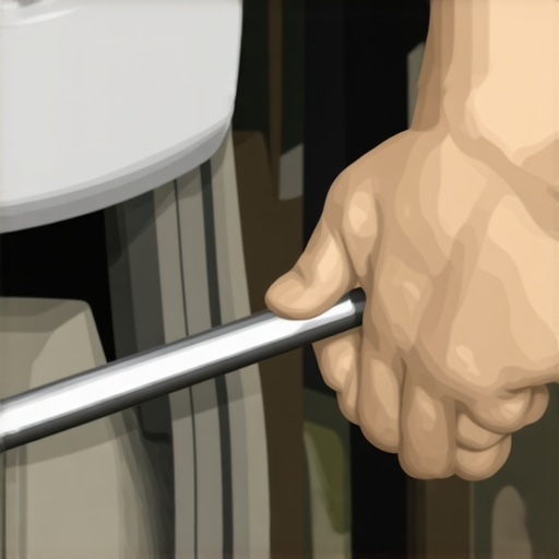 Using a Pry Bar to Check Ball Joint Play Mechanic demonstrating the correct placement of a pry bar between the control arm and steering knuckle to diagnose a bad ball joint.