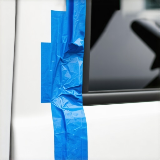 Using painters tape to find car wind noise Car door seal tape test