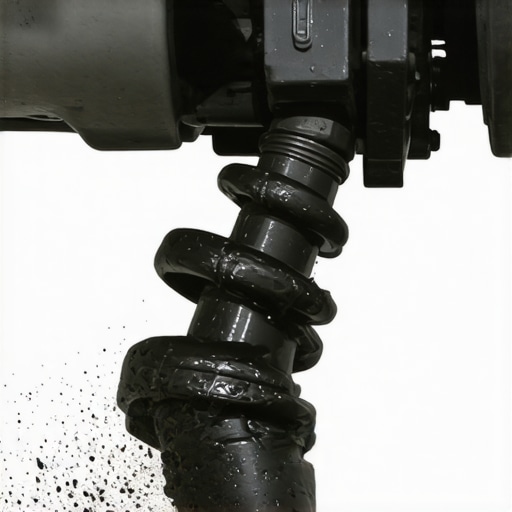 Visual evidence of a failed CV boot A torn CV boot leaking grease onto car suspension parts